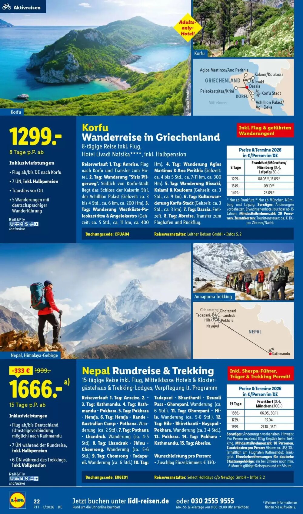 Lidl Reisen Prospekt (ab 14.01.2026) zum Blättern - Seite 22