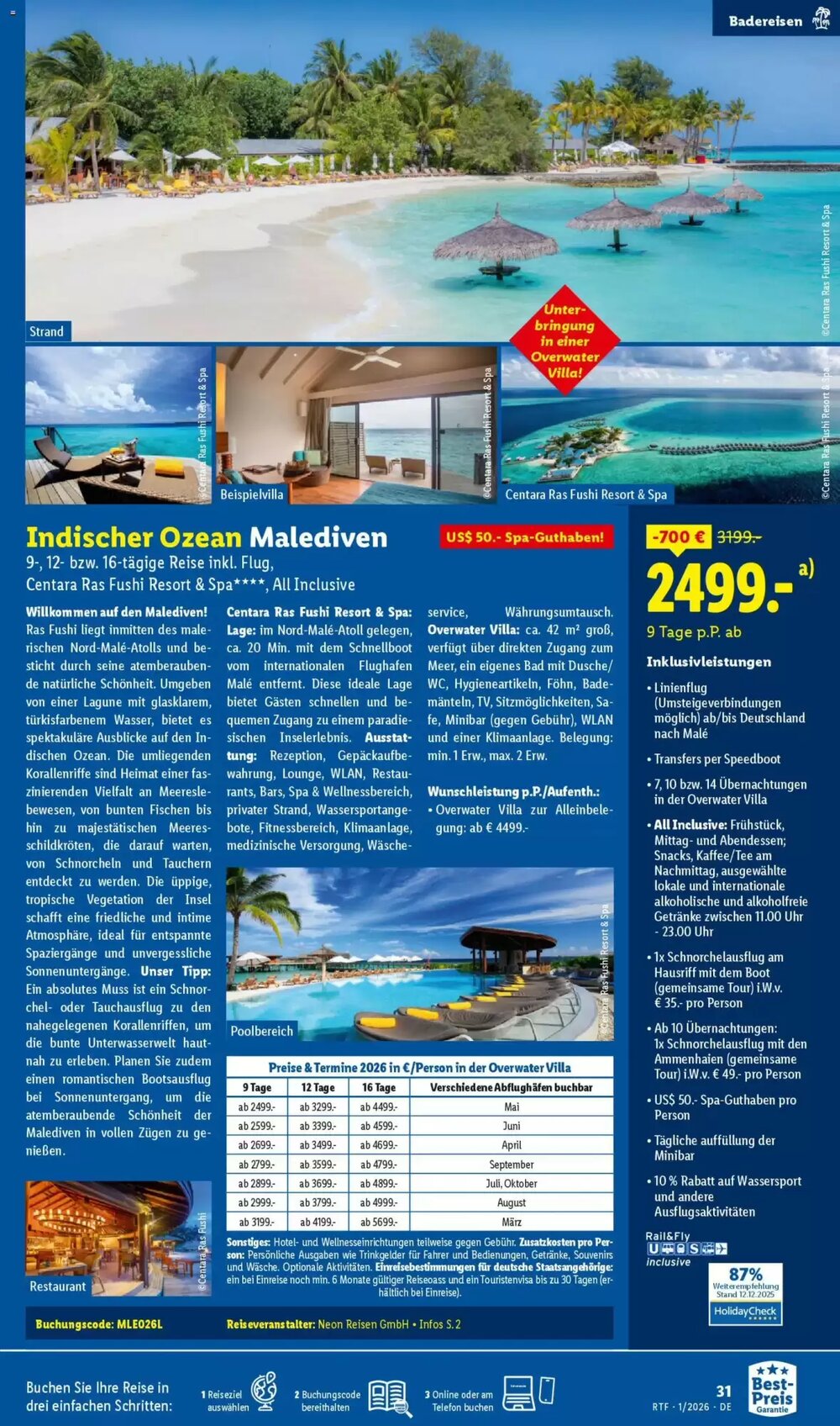 Lidl Reisen Prospekt (ab 14.01.2026) zum Blättern - Seite 31