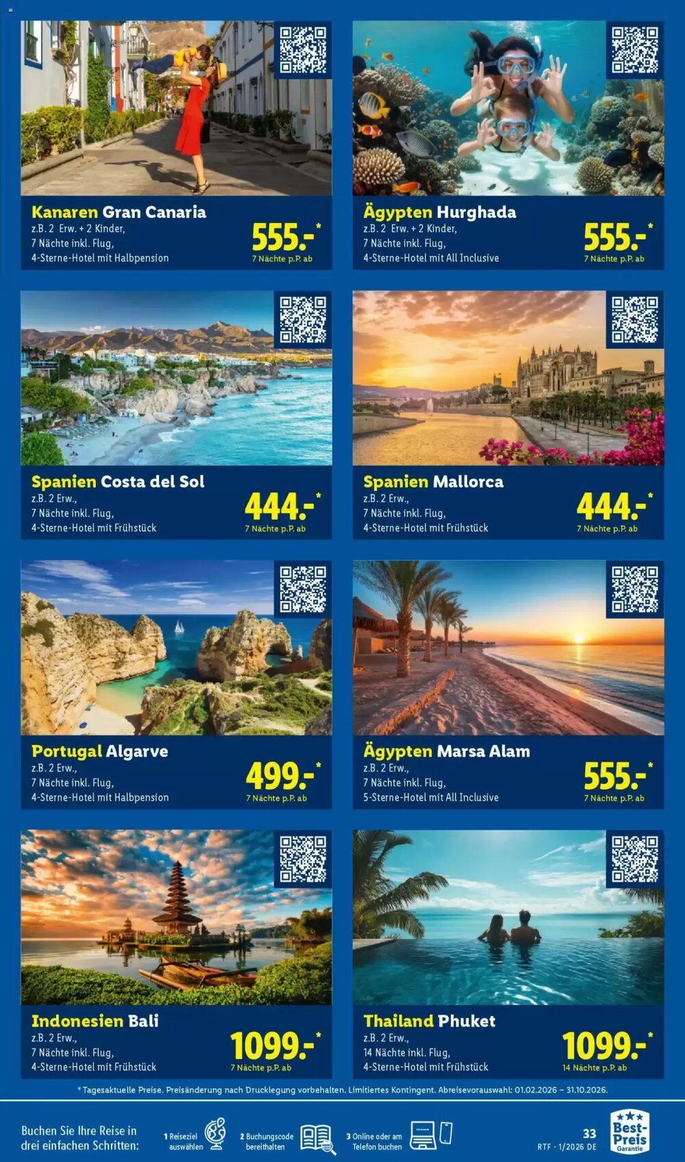 Lidl Reisen Prospekt (ab 14.01.2026) zum Blättern - Seite 33