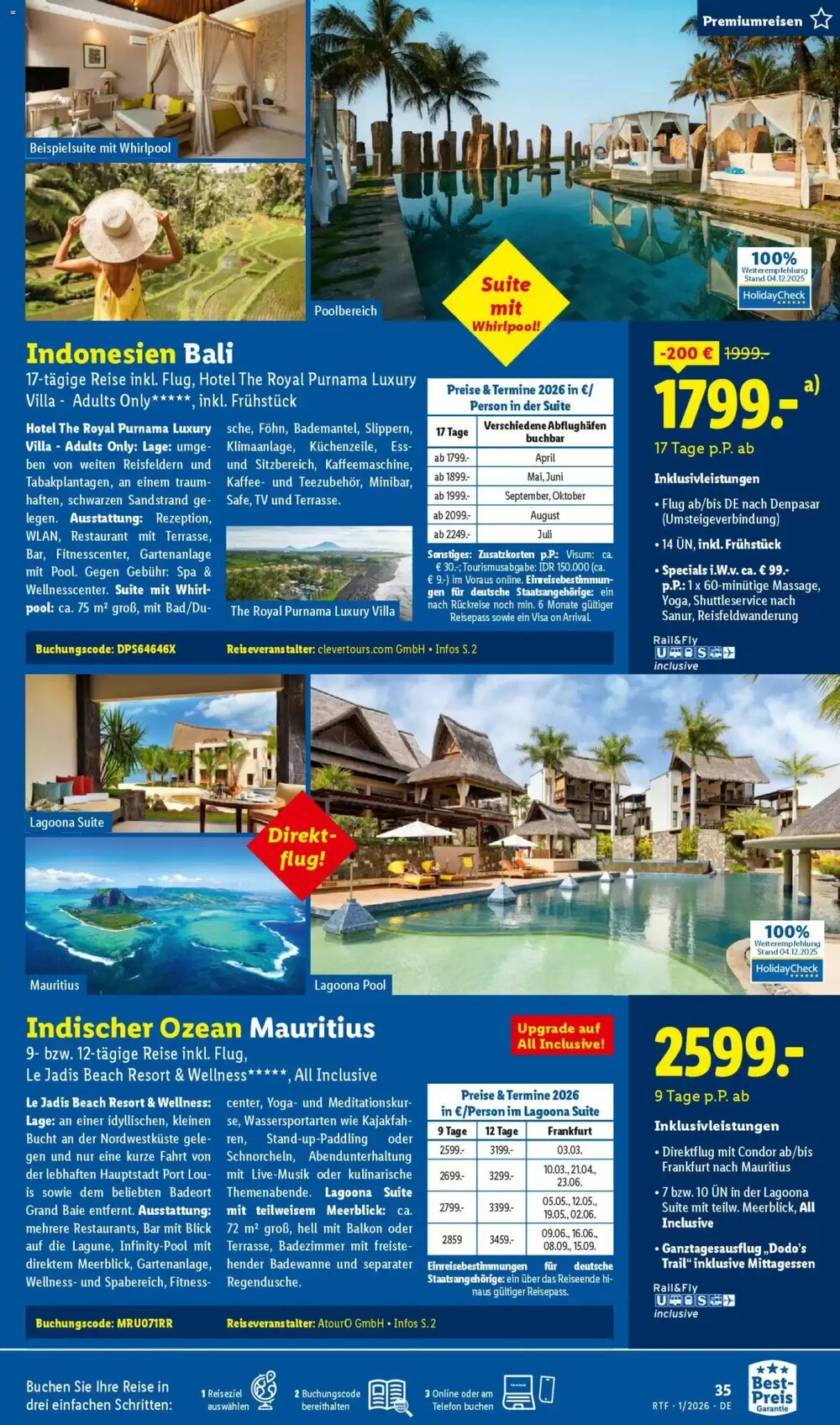 Lidl Reisen Prospekt (ab 14.01.2026) zum Blättern - Seite 35