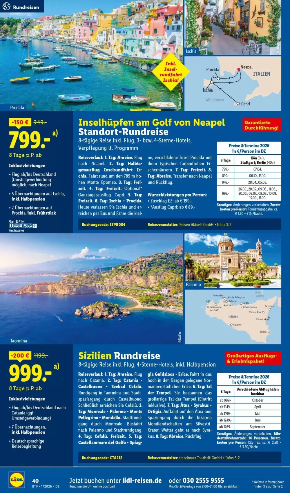Lidl Reisen Prospekt (ab 14.01.2026) zum Blättern - Seite 40