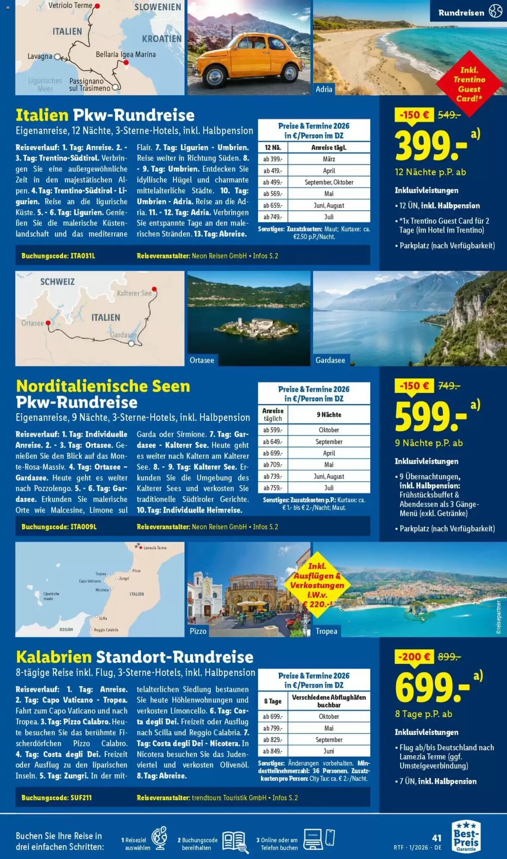 Lidl Reisen Prospekt (ab 14.01.2026) zum Blättern - Seite 41