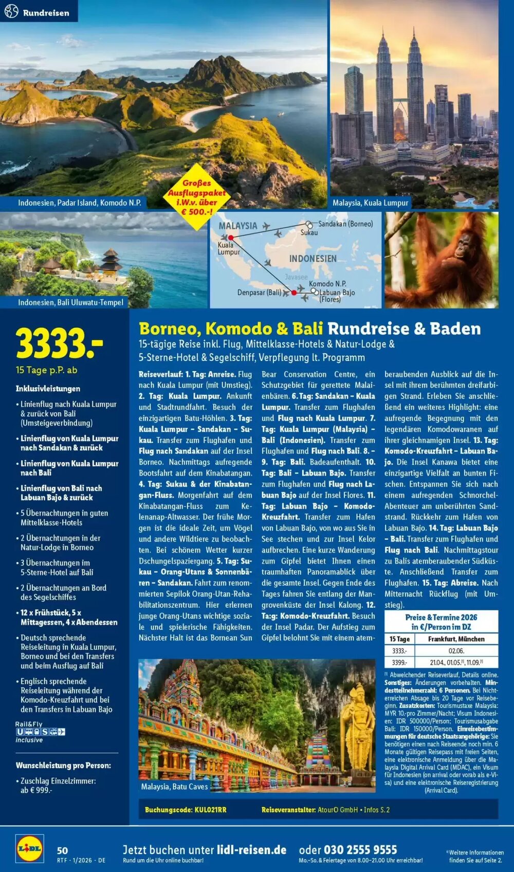 Lidl Reisen Prospekt (ab 14.01.2026) zum Blättern - Seite 50