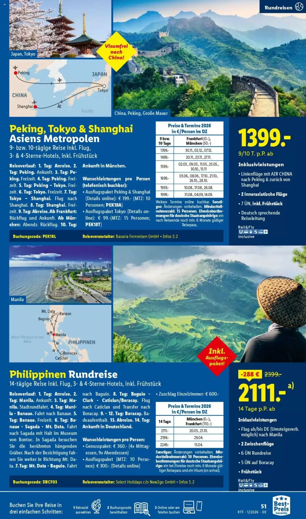 Lidl Reisen Prospekt (ab 14.01.2026) zum Blättern - Seite 51