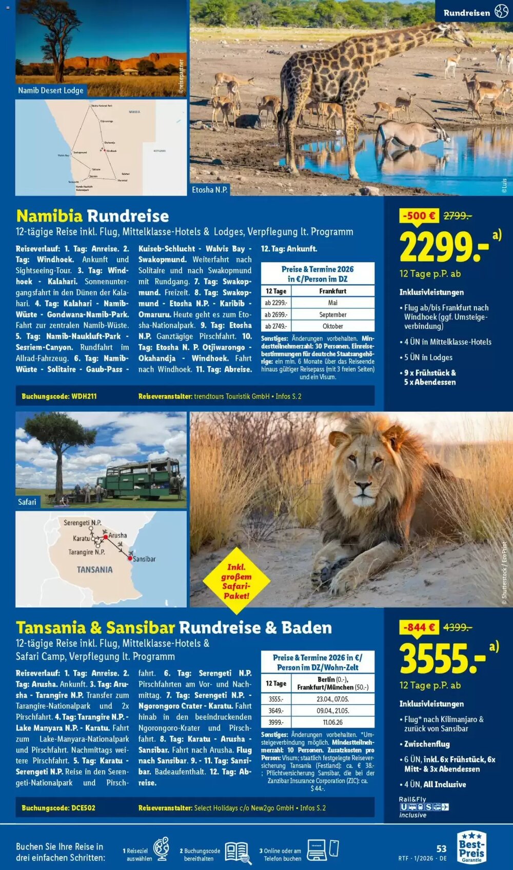 Lidl Reisen Prospekt (ab 14.01.2026) zum Blättern - Seite 53