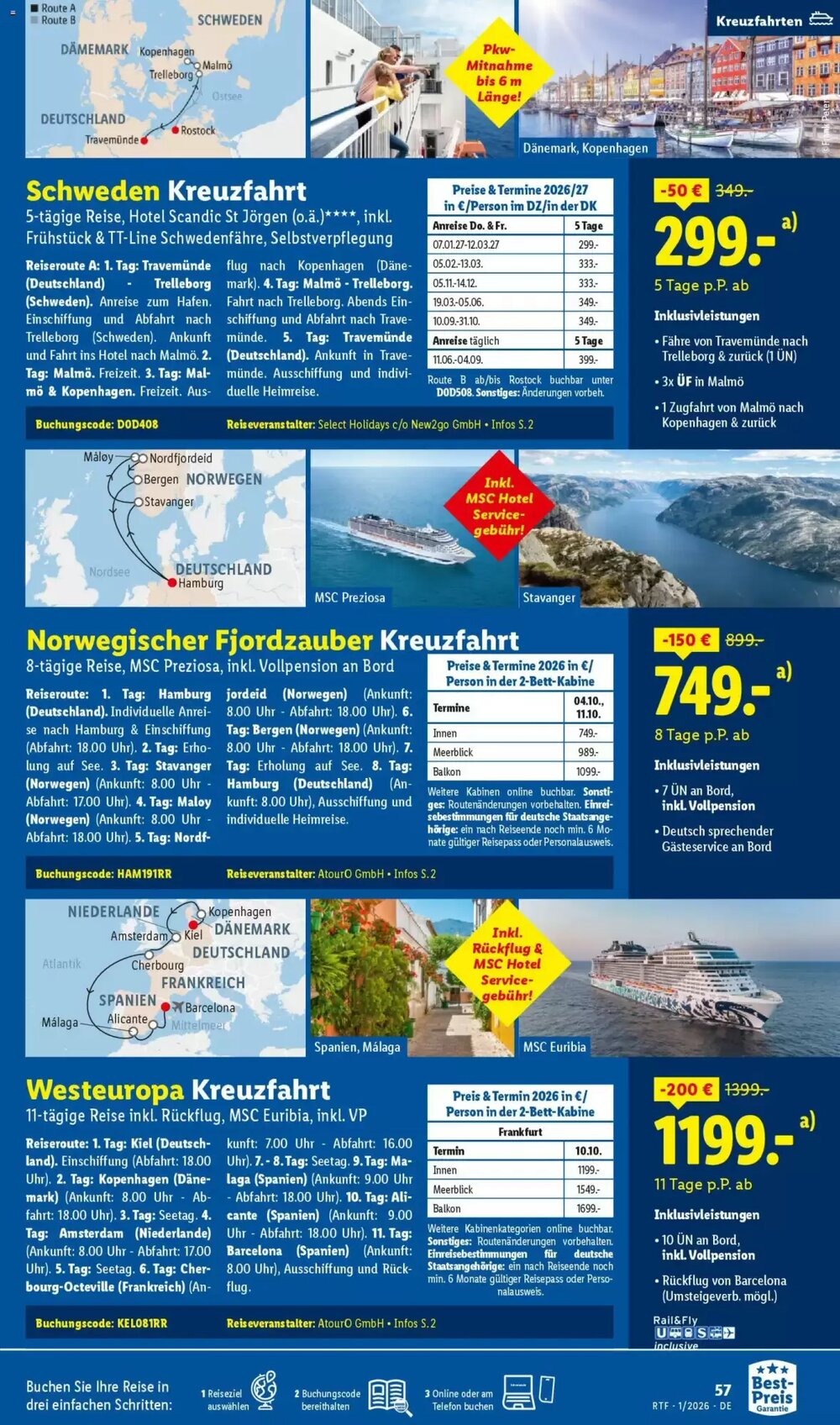 Lidl Reisen Prospekt (ab 14.01.2026) zum Blättern - Seite 57