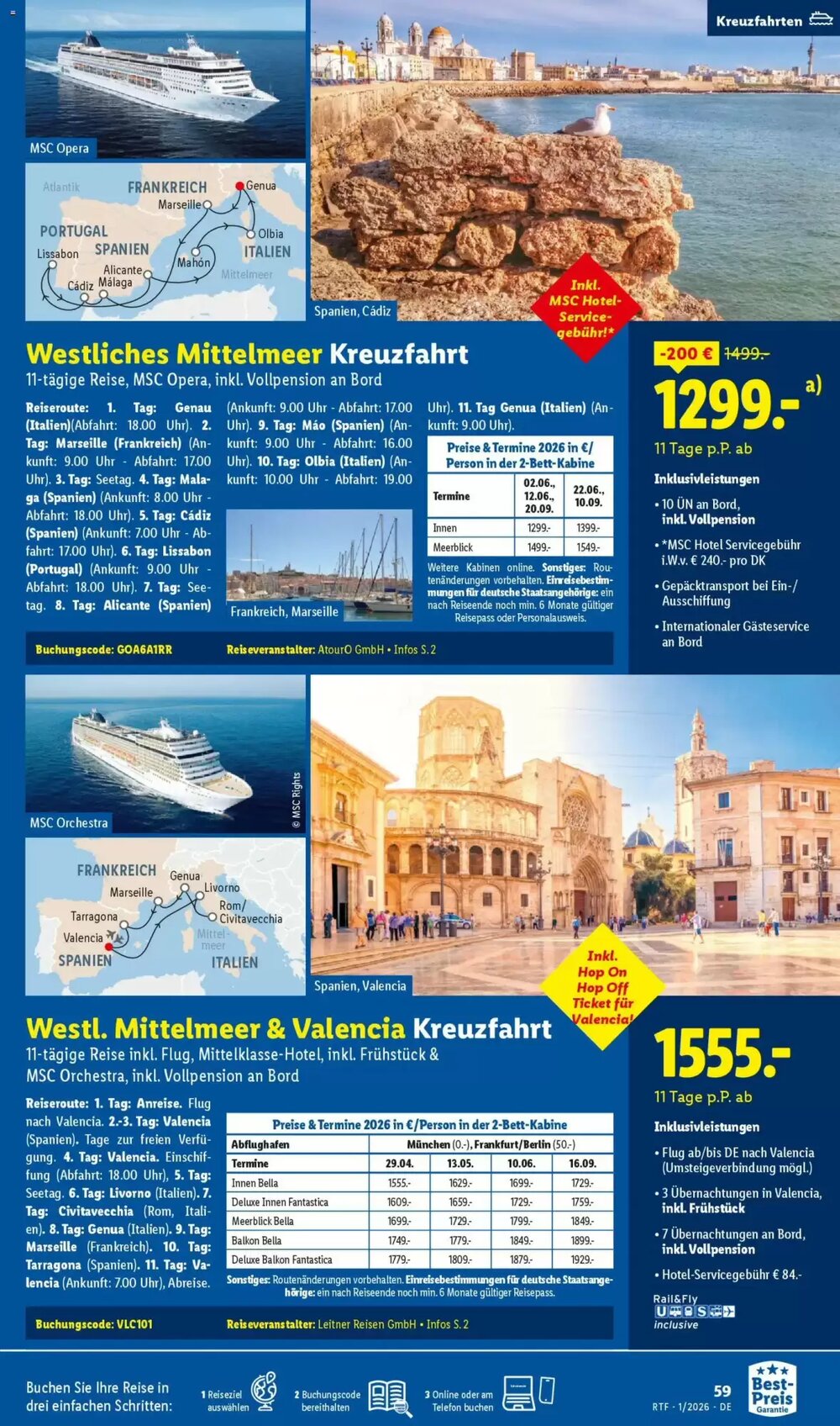 Lidl Reisen Prospekt (ab 14.01.2026) zum Blättern - Seite 59
