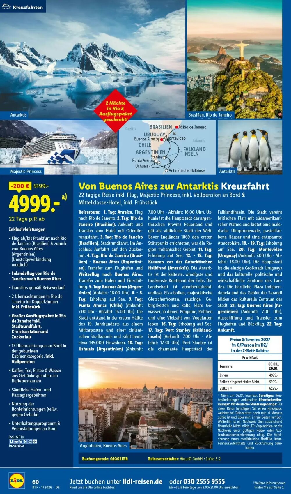 Lidl Reisen Prospekt (ab 14.01.2026) zum Blättern - Seite 60