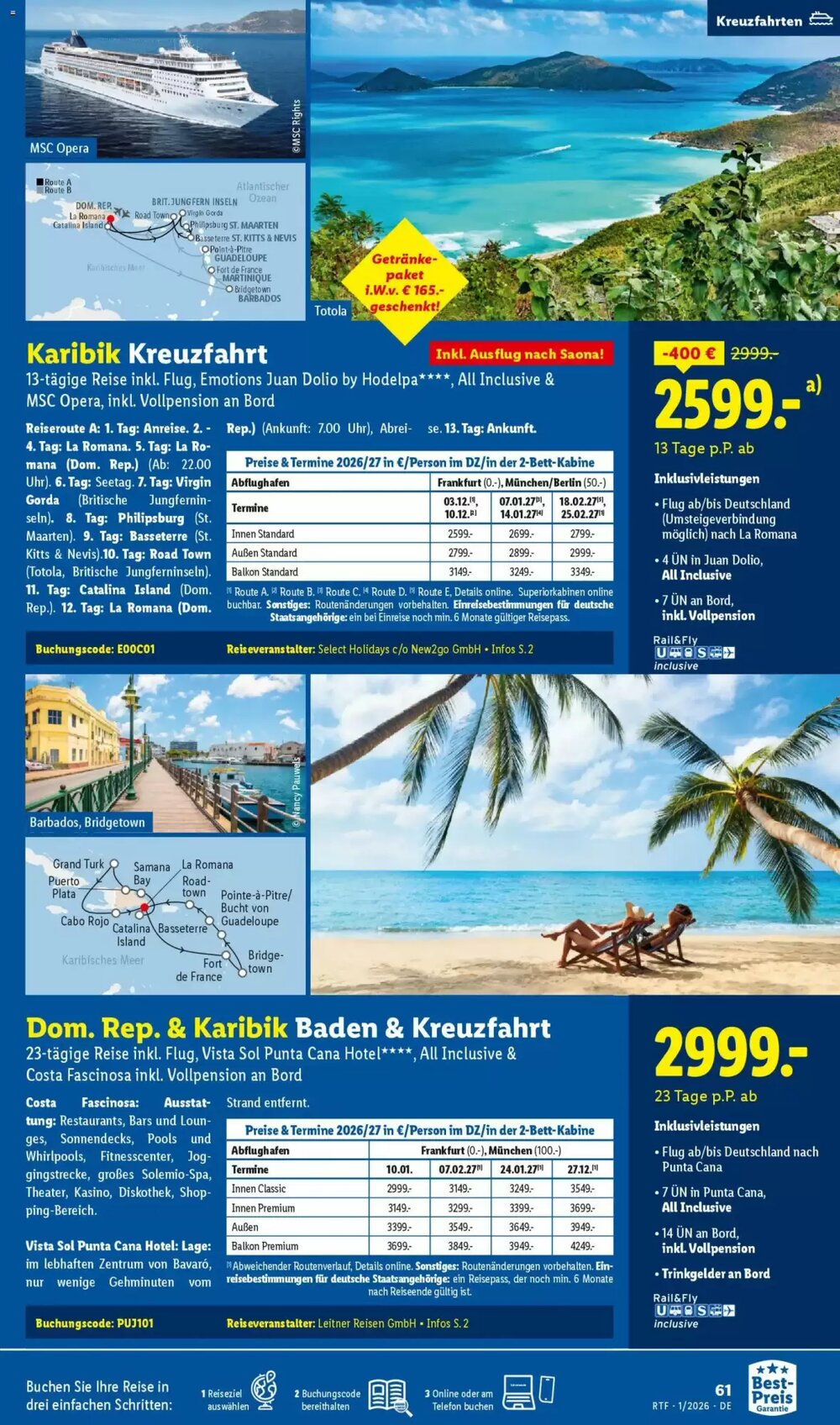 Lidl Reisen Prospekt (ab 14.01.2026) zum Blättern - Seite 61