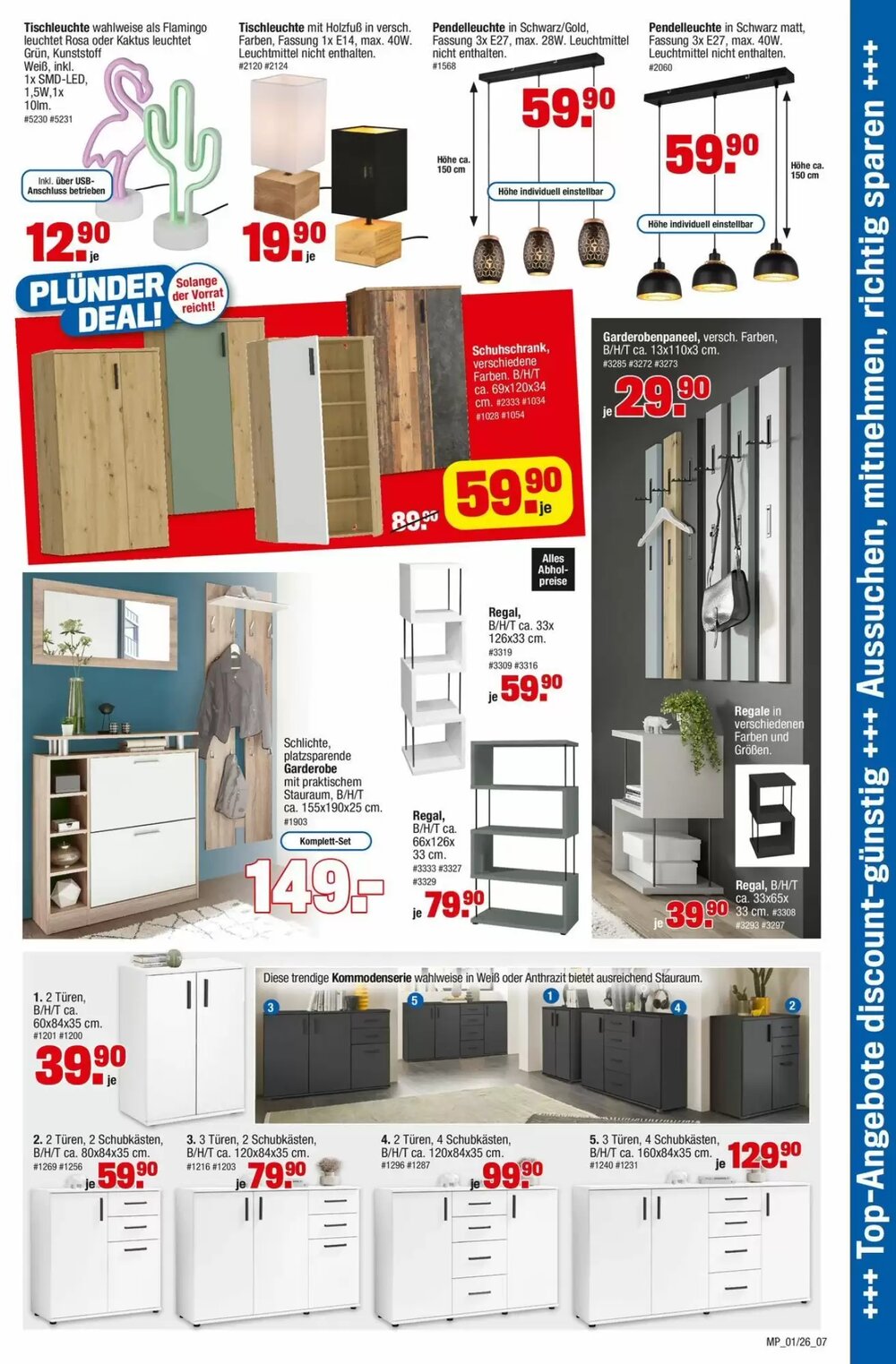 Möbelpiraten Prospekt (ab 14.01.2026) zum Blättern - Seite 7