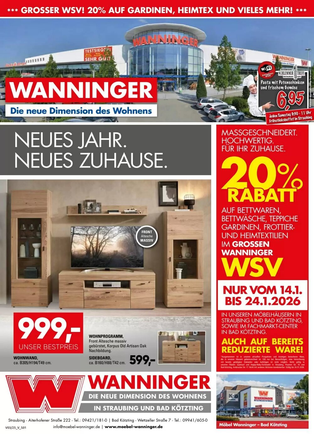 Möbel Wanninger Prospekt (ab 14.01.2026) zum Blättern - Seite 1