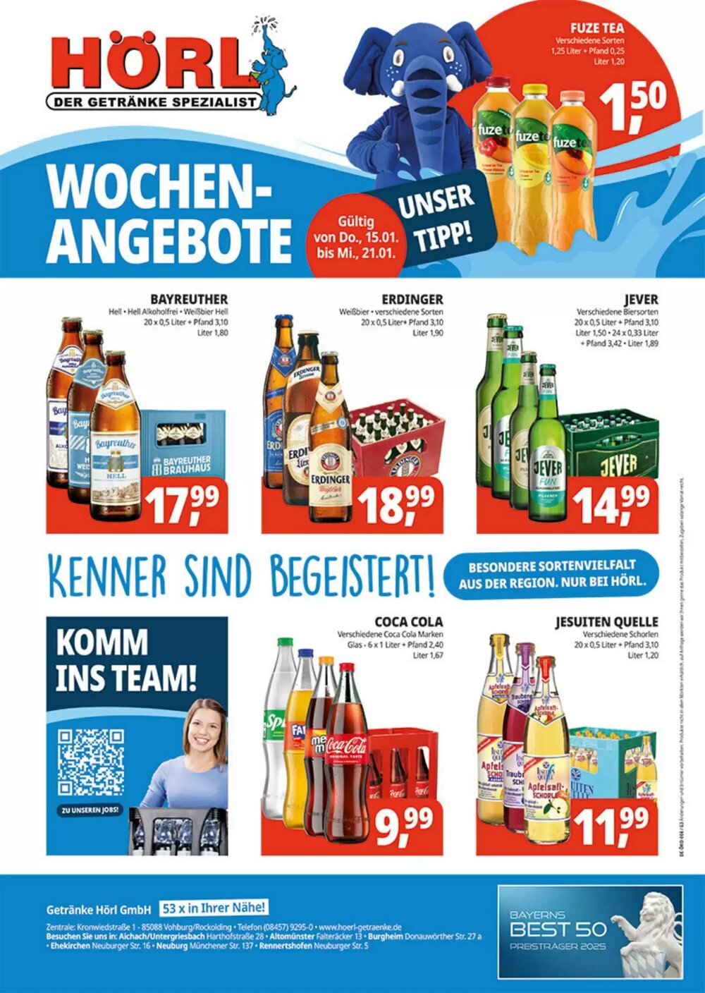 Hörl Getränke Prospekt (ab 15.01.2026) zum Blättern - Seite 1