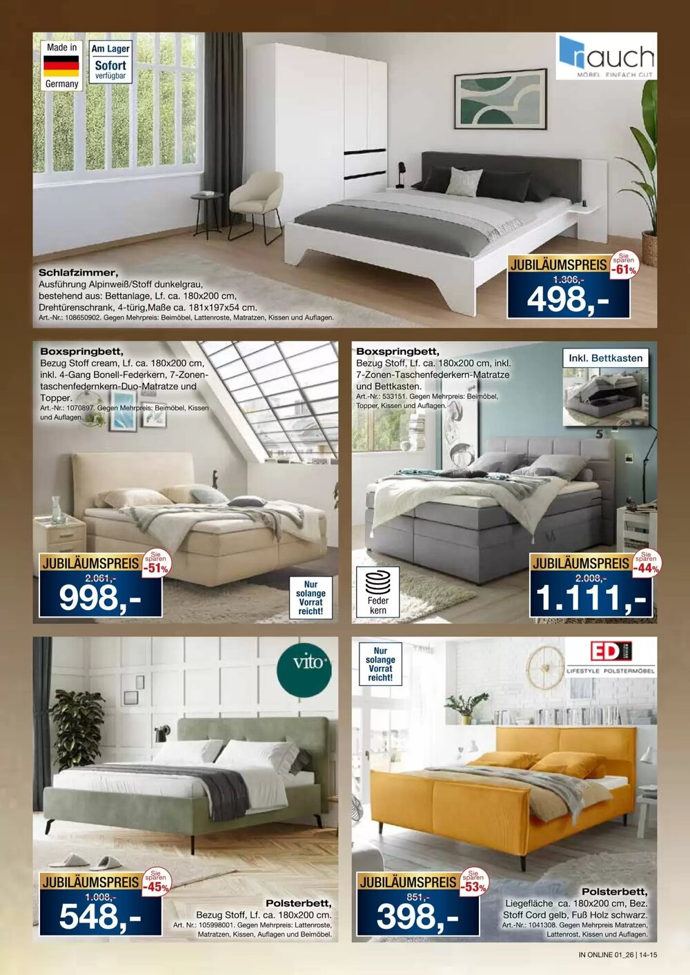 Möbel Inhofer Prospekt (ab 15.01.2026) zum Blättern - Seite 15