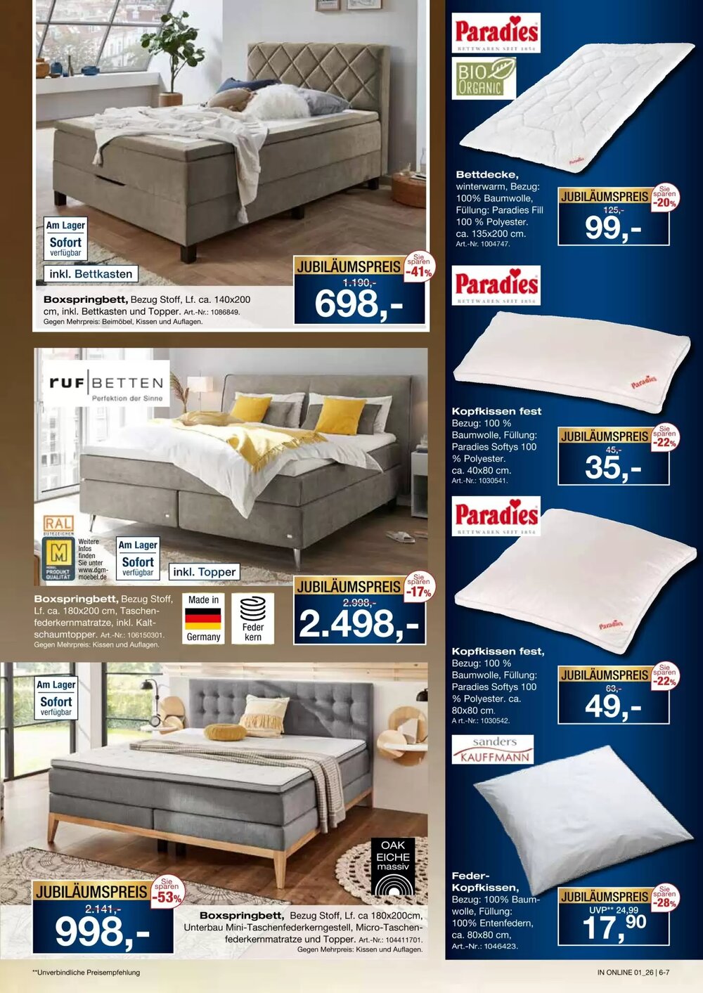 Möbel Inhofer Prospekt (ab 15.01.2026) zum Blättern - Seite 7
