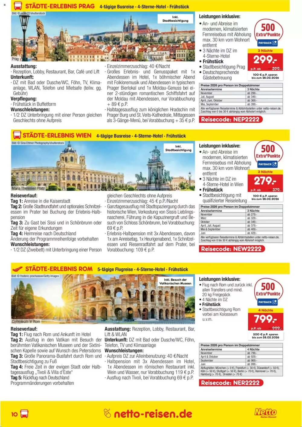 Netto Reisen Prospekt (ab 15.01.2026) zum Blättern - Seite 10