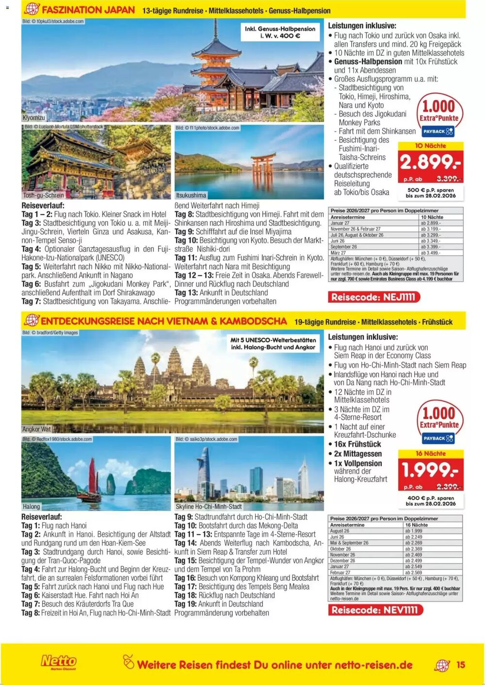 Netto Reisen Prospekt (ab 15.01.2026) zum Blättern - Seite 15