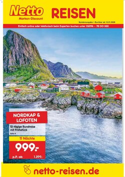 Netto Reisen Prospekt (ab 15.01.2026) zum Blättern - Seite 1