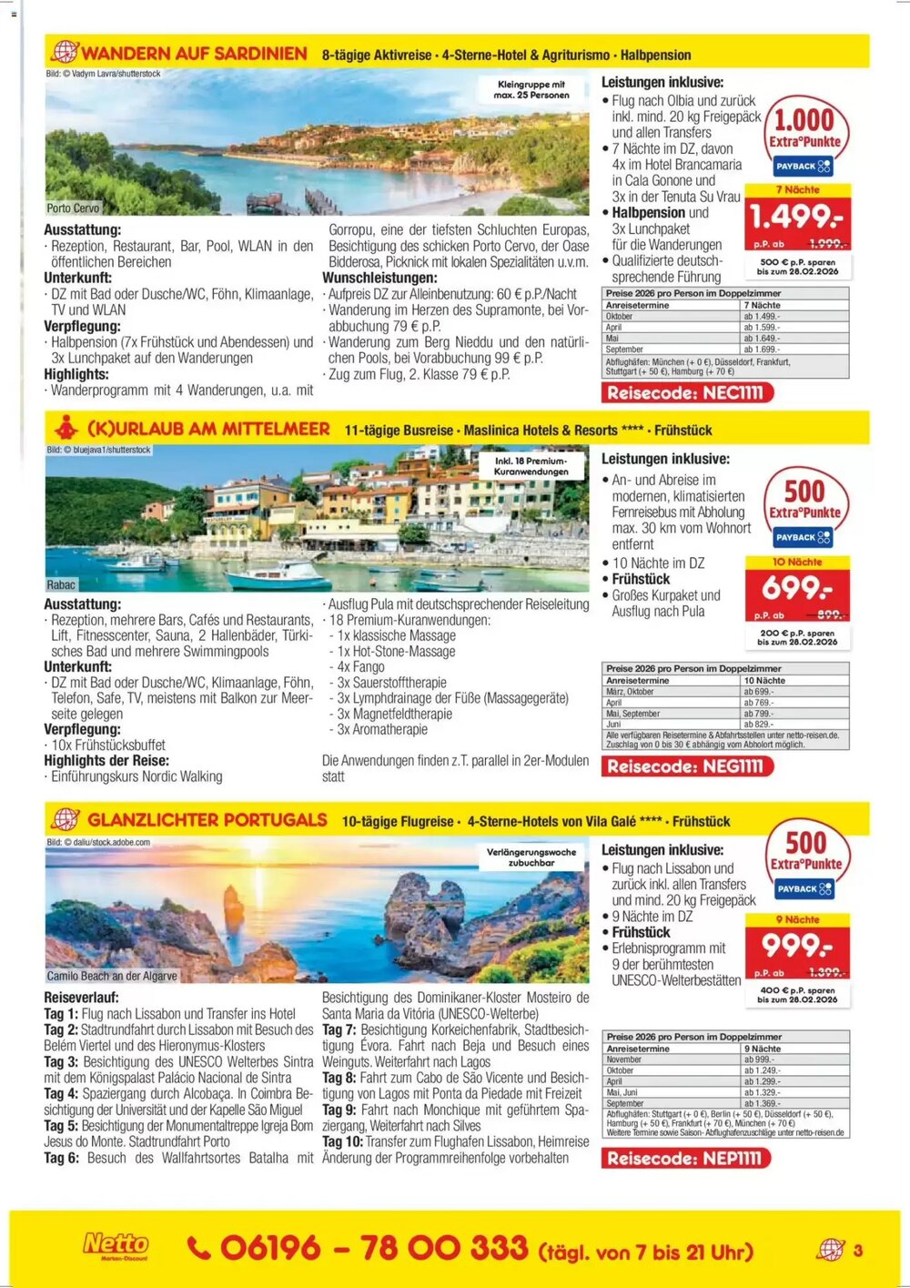 Netto Reisen Prospekt (ab 15.01.2026) zum Blättern - Seite 3
