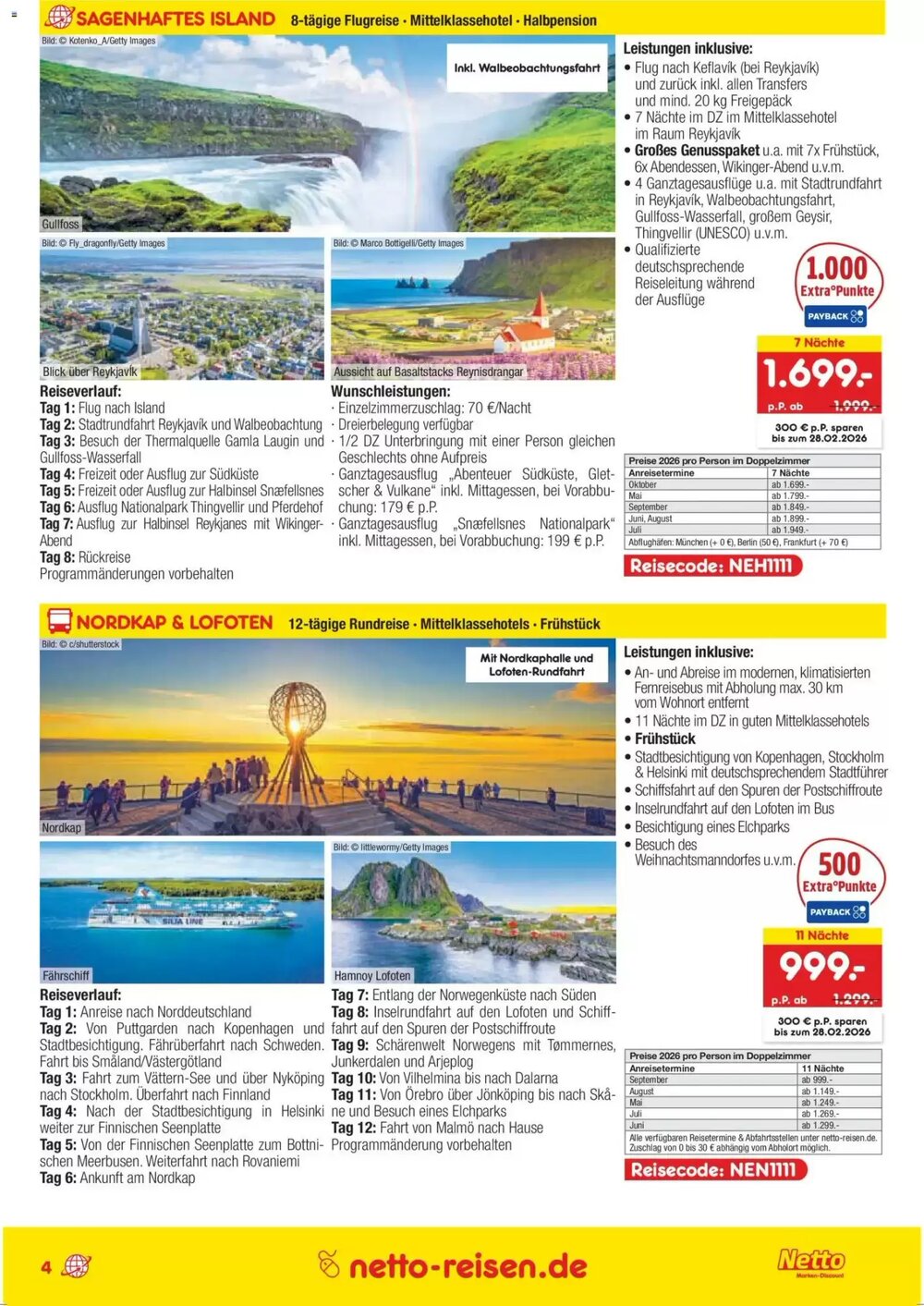 Netto Reisen Prospekt (ab 15.01.2026) zum Blättern - Seite 4