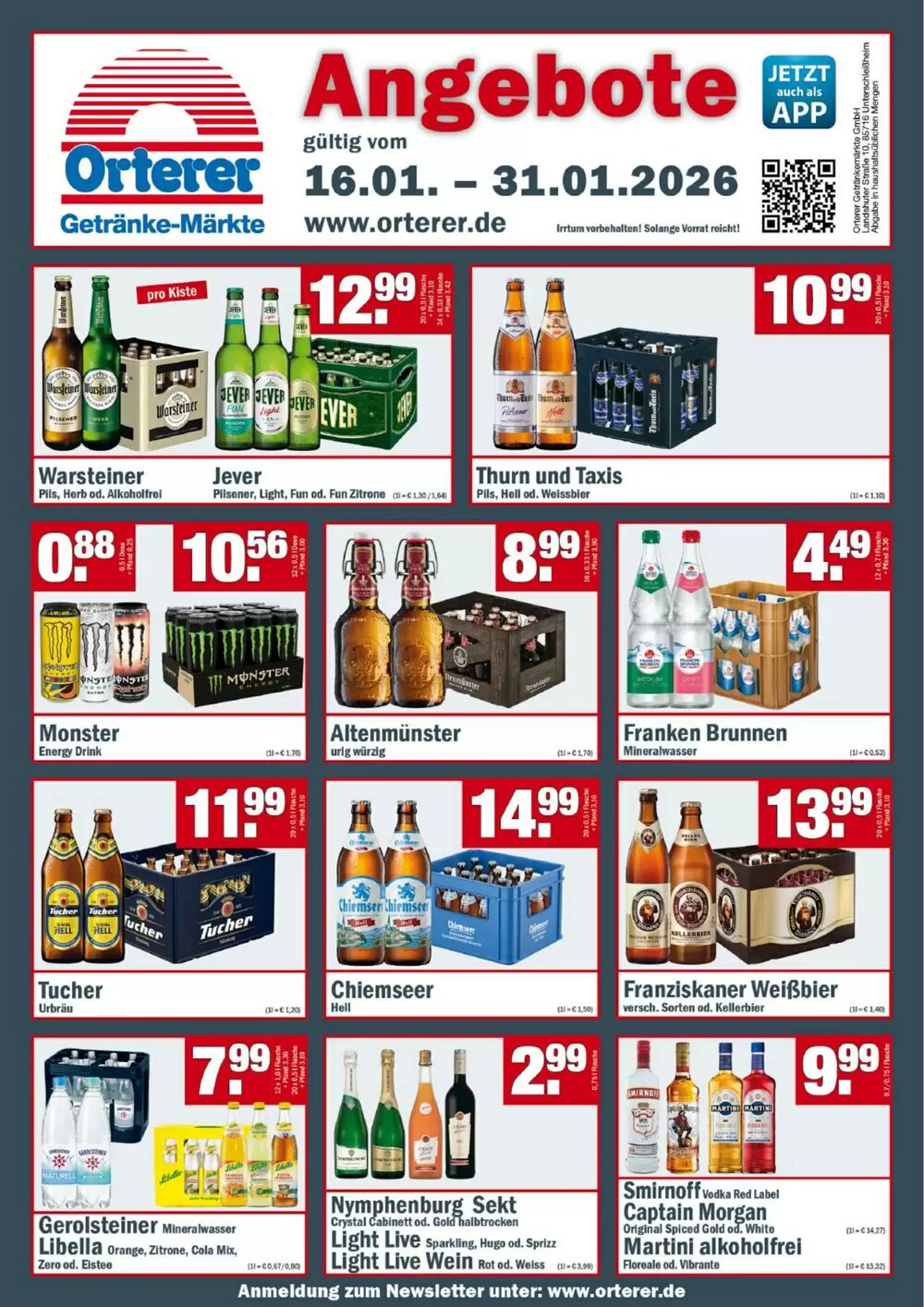 Sobi Getränkemarkt Prospekt (ab 16.01.2026) zum Blättern - Seite 1