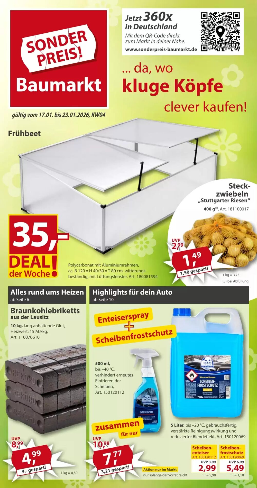 Sonderpreis Baumarkt Prospekt (ab 17.01.2026) zum Blättern - Seite 1
