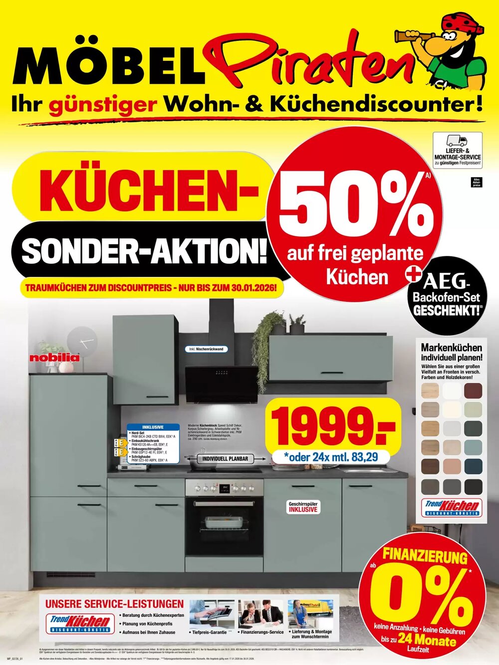 Möbelpiraten Prospekt (ab 17.01.2026) zum Blättern - Seite 1