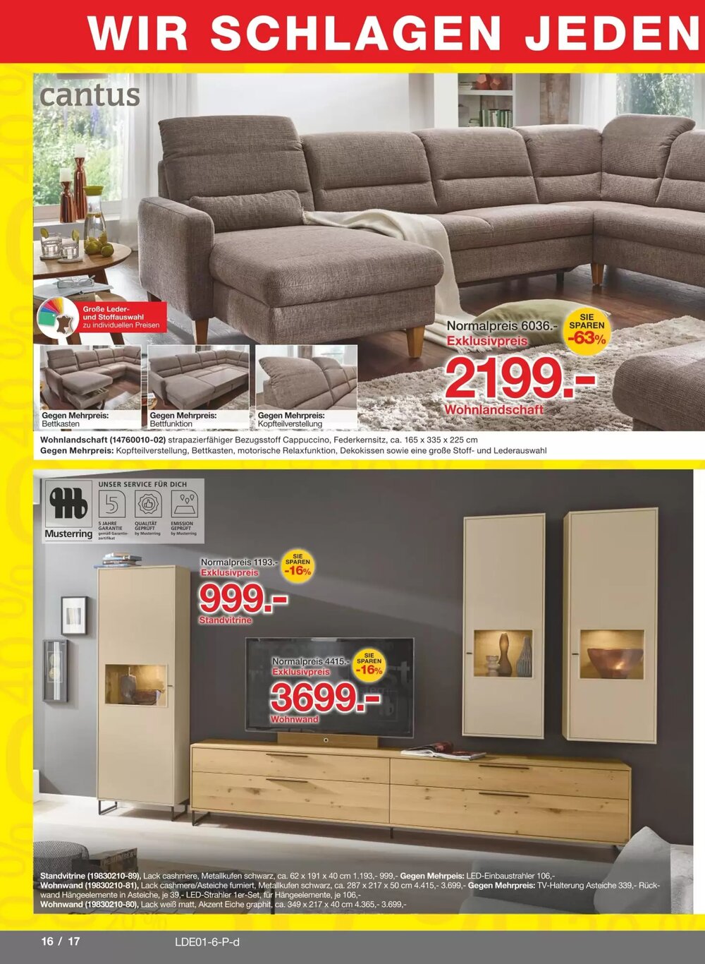 Möbelzentrum Pforzheim Prospekt (ab 17.01.2026) zum Blättern - Seite 16