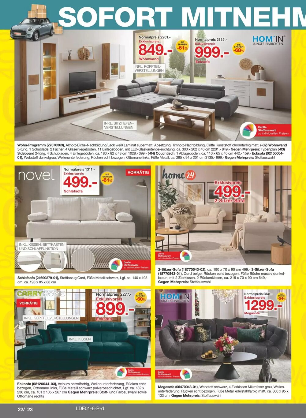Möbelzentrum Pforzheim Prospekt (ab 17.01.2026) zum Blättern - Seite 22