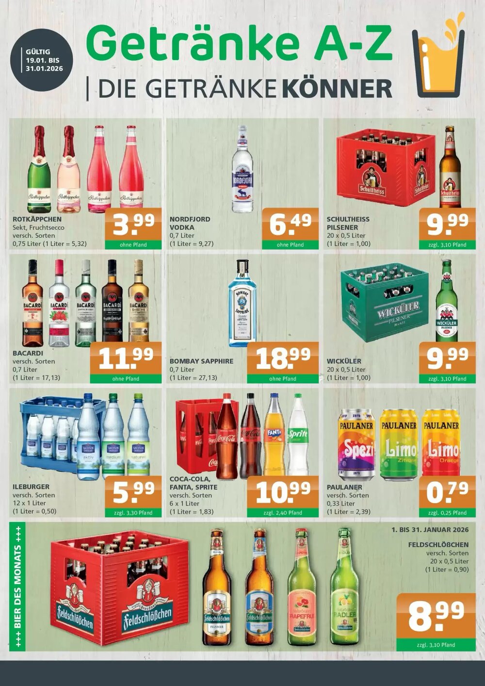 Getränke A-Z Prospekt (ab 18.01.2026) zum Blättern - Seite 1