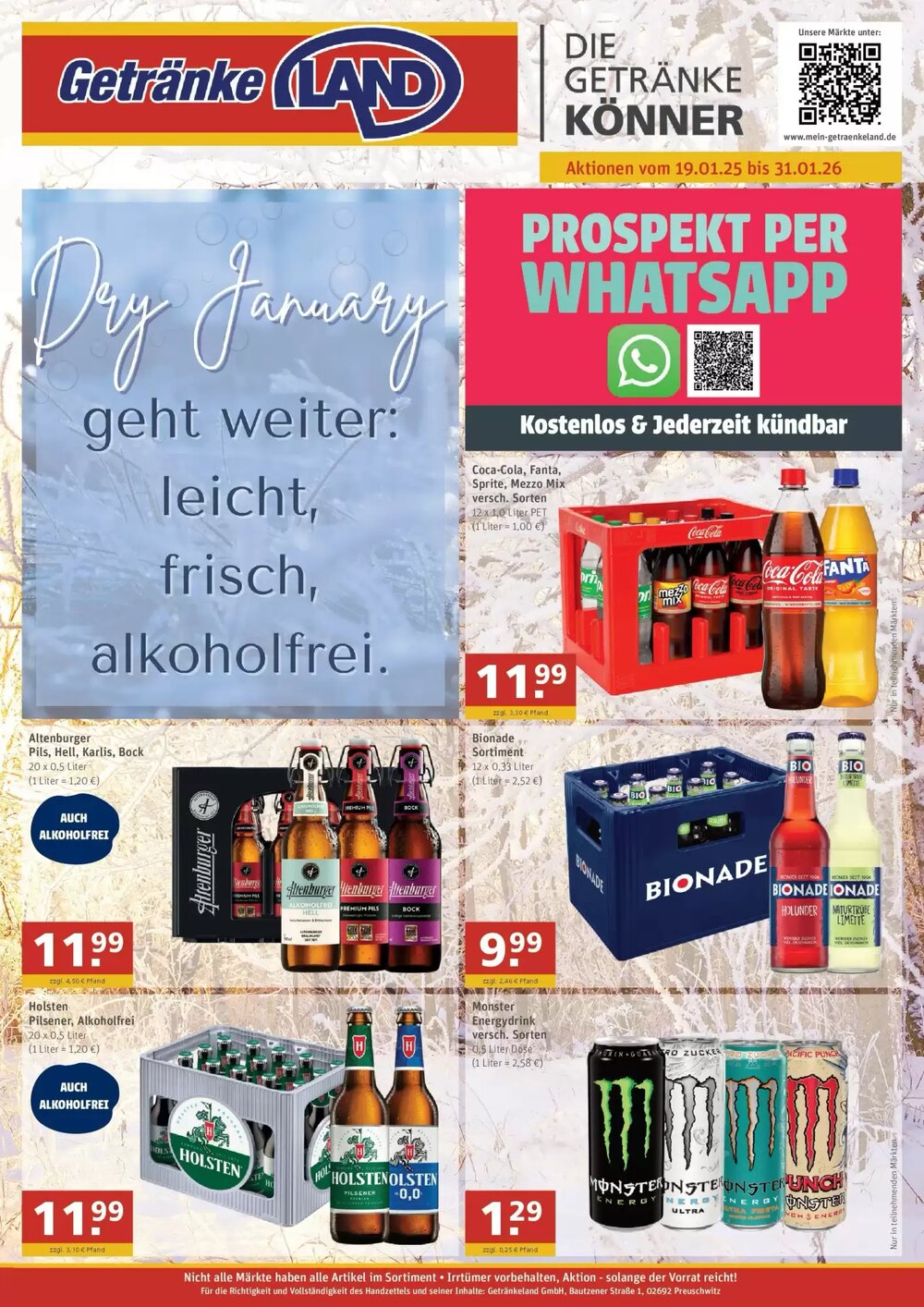 Getränkeland Prospekt (ab 18.01.2026) zum Blättern - Seite 1