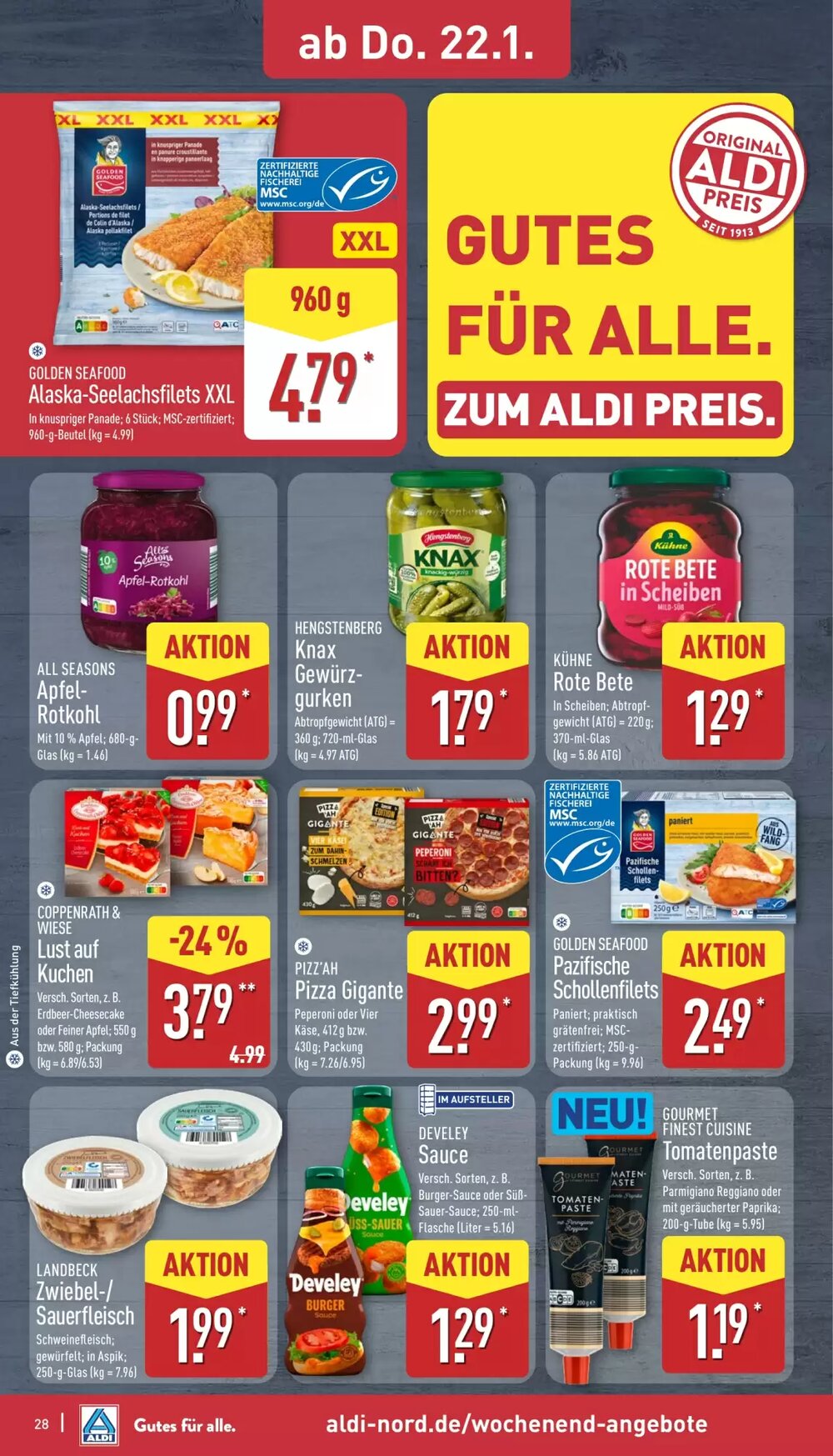 Aldi Nord Prospekt (ab 19.01.2026) zum Blättern - Seite 28