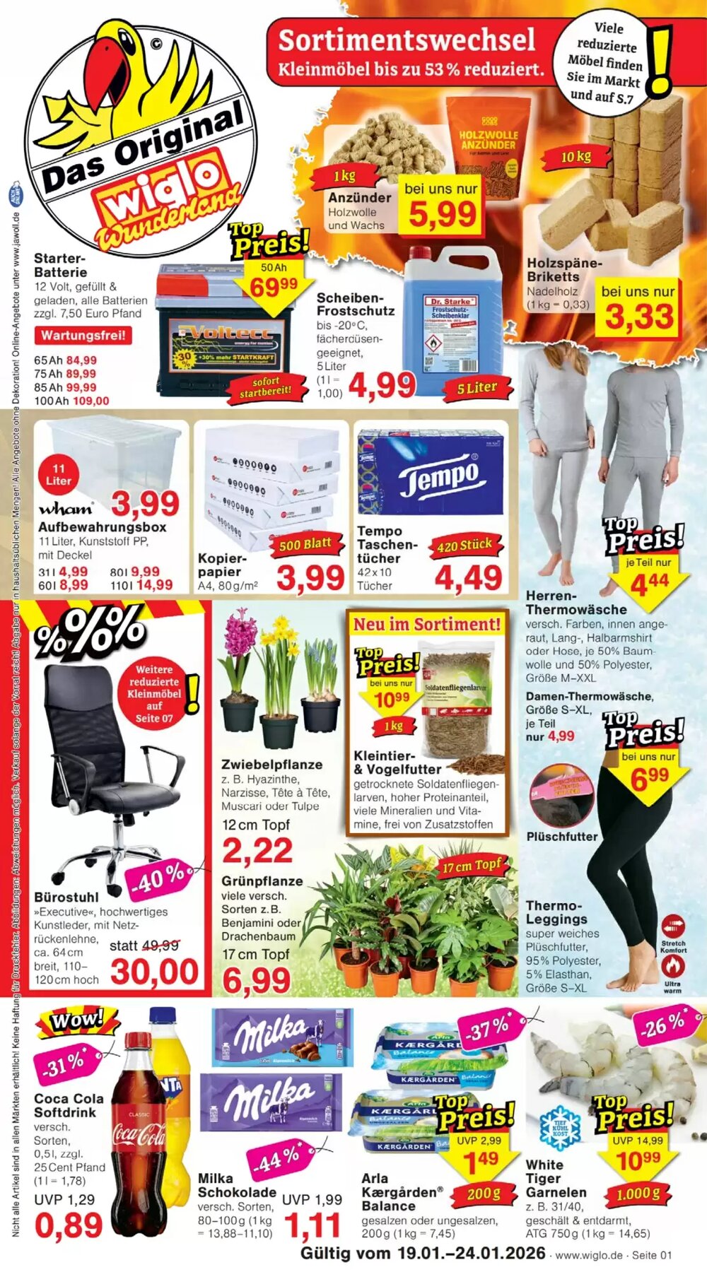 Wiglo Wunderland Prospekt (ab 19.01.2026) zum Blättern - Seite 1