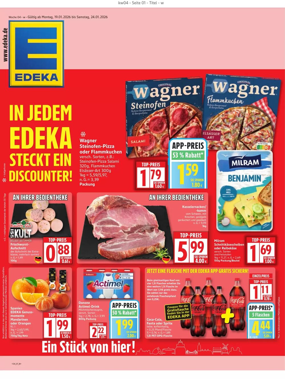 Edeka Prospekt (ab 19.01.2026) zum Blättern - Seite 1