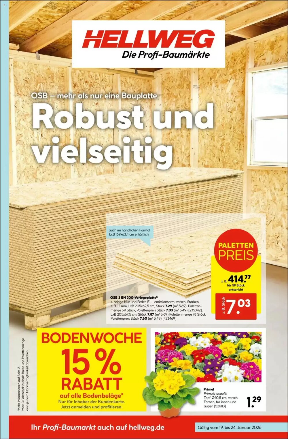 Hellweg Prospekt (ab 19.01.2026) zum Blättern - Seite 1