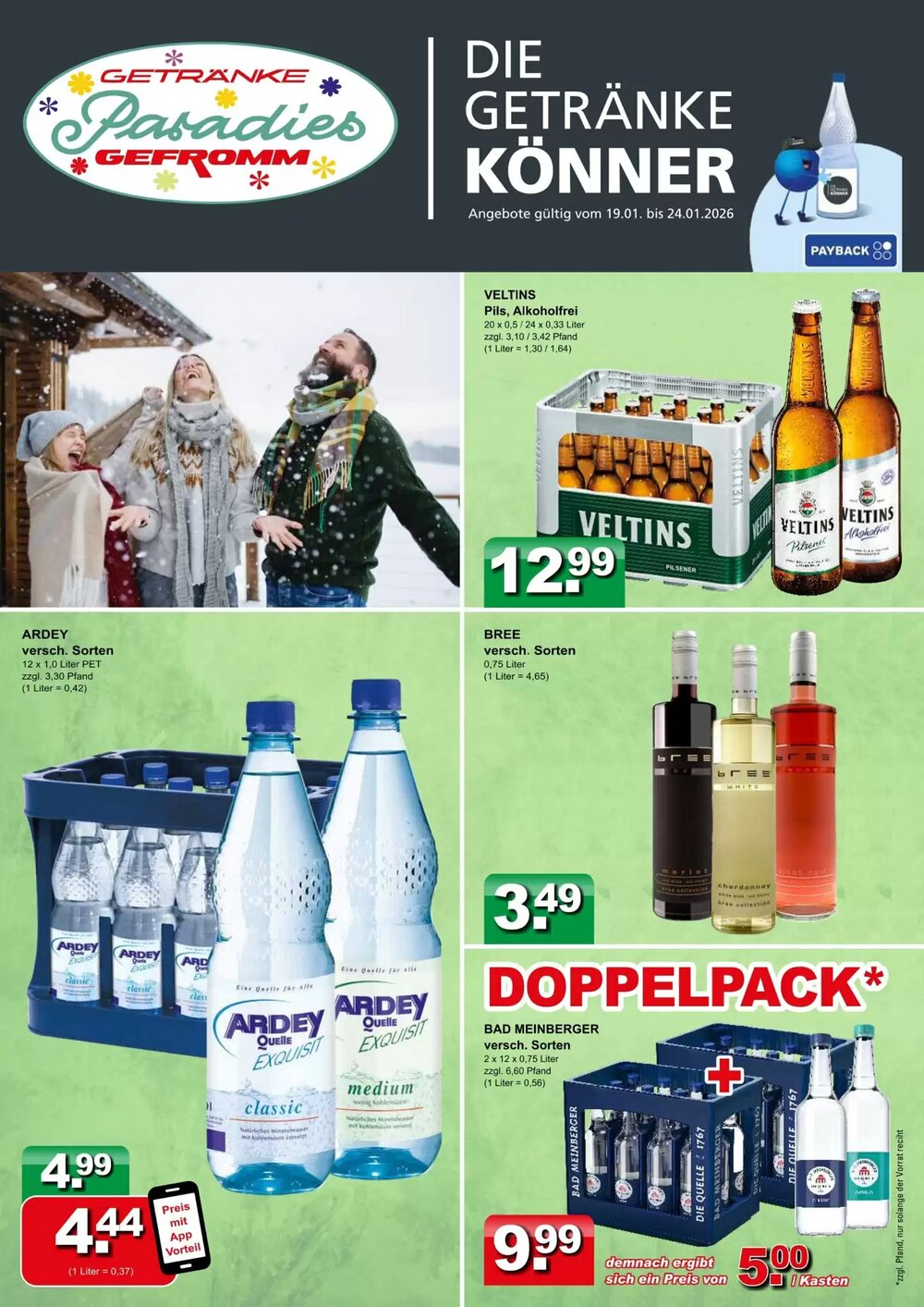 Getränkeparadies Gefromm Prospekt (ab 19.01.2026) zum Blättern - Seite 1