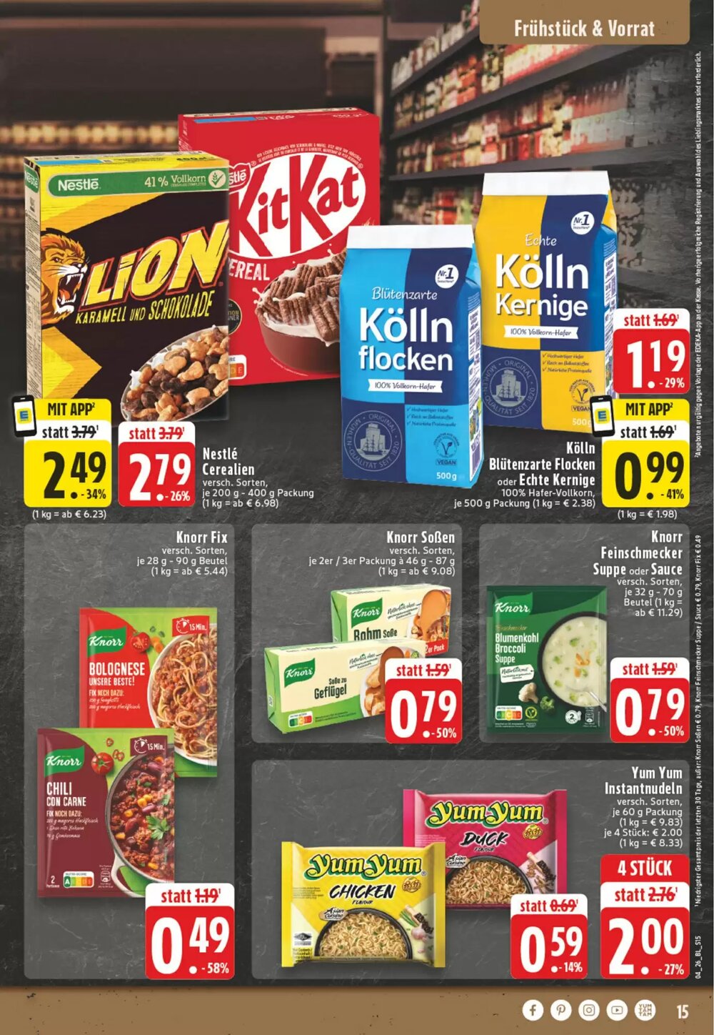 EDEKA Vogl Prospekt (ab 19.01.2026) zum Blättern - Seite 15