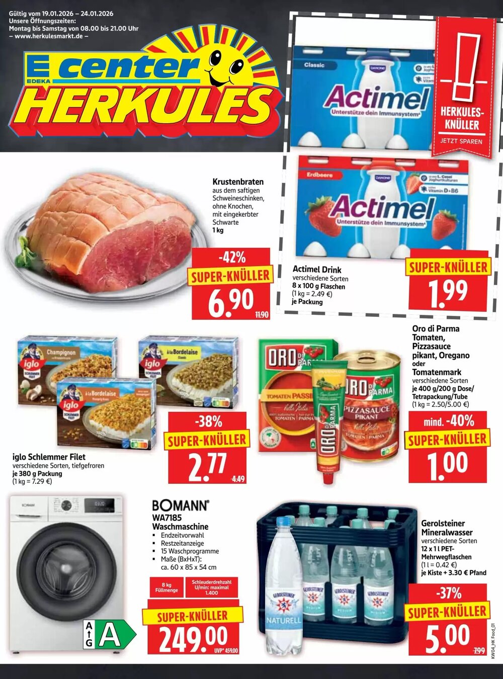 Edeka Herkules Prospekt (ab 19.01.2026) zum Blättern - Seite 1