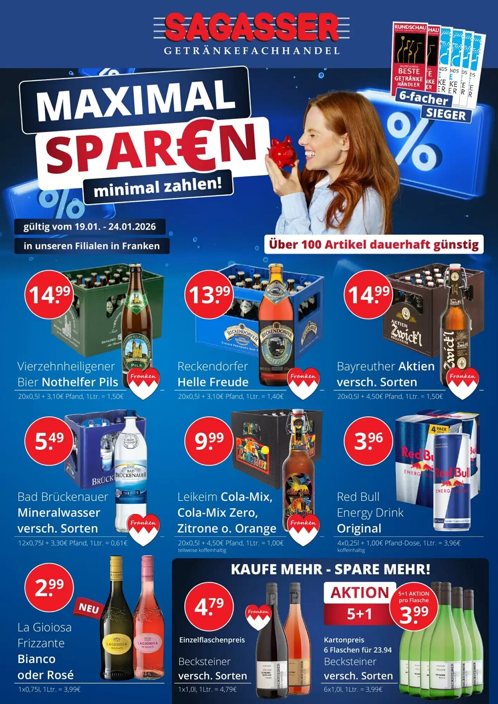 Sagasser Prospekt (ab 19.01.2026) zum Blättern - Seite 1