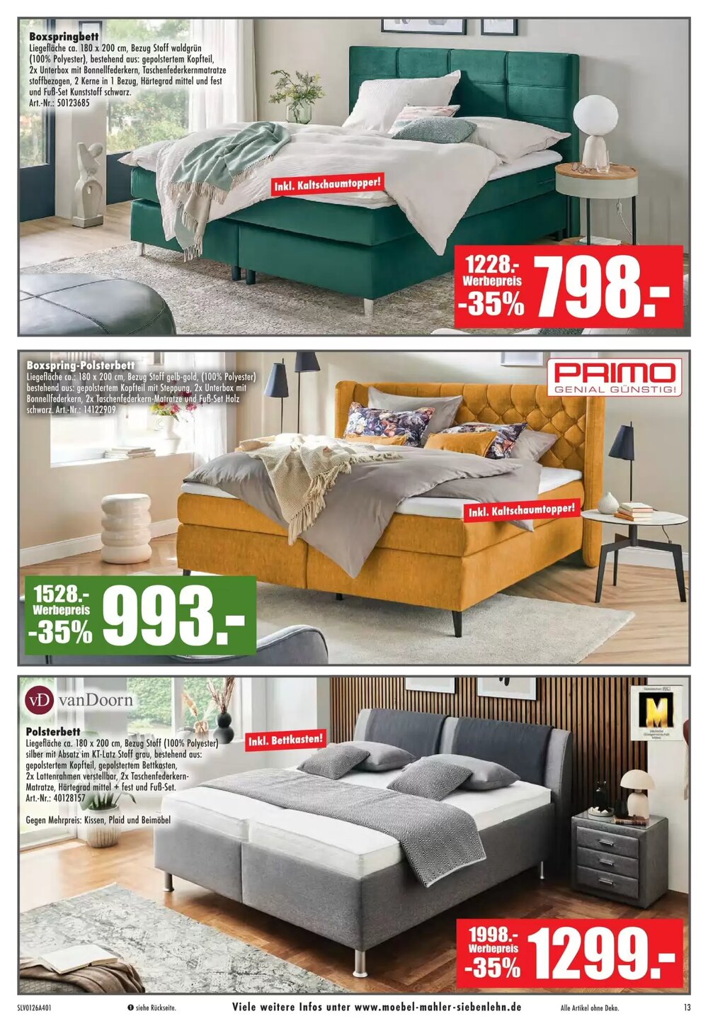 Möbel Mahler Prospekt (ab 21.01.2026) zum Blättern - Seite 13
