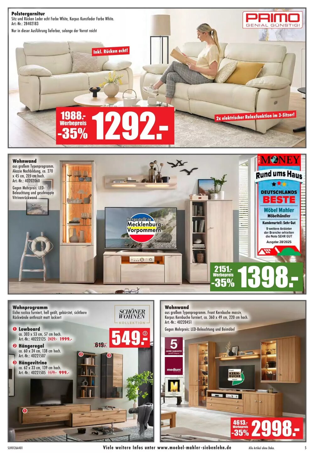 Möbel Mahler Prospekt (ab 21.01.2026) zum Blättern - Seite 5