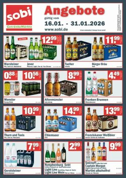 Sobi Getränkemarkt Prospekt (ab 21.01.2026) zum Blättern