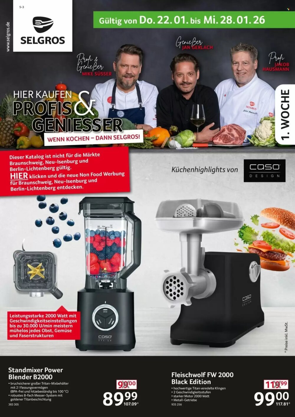 Selgros Prospekt (ab 22.01.2026) zum Blättern - Seite 1