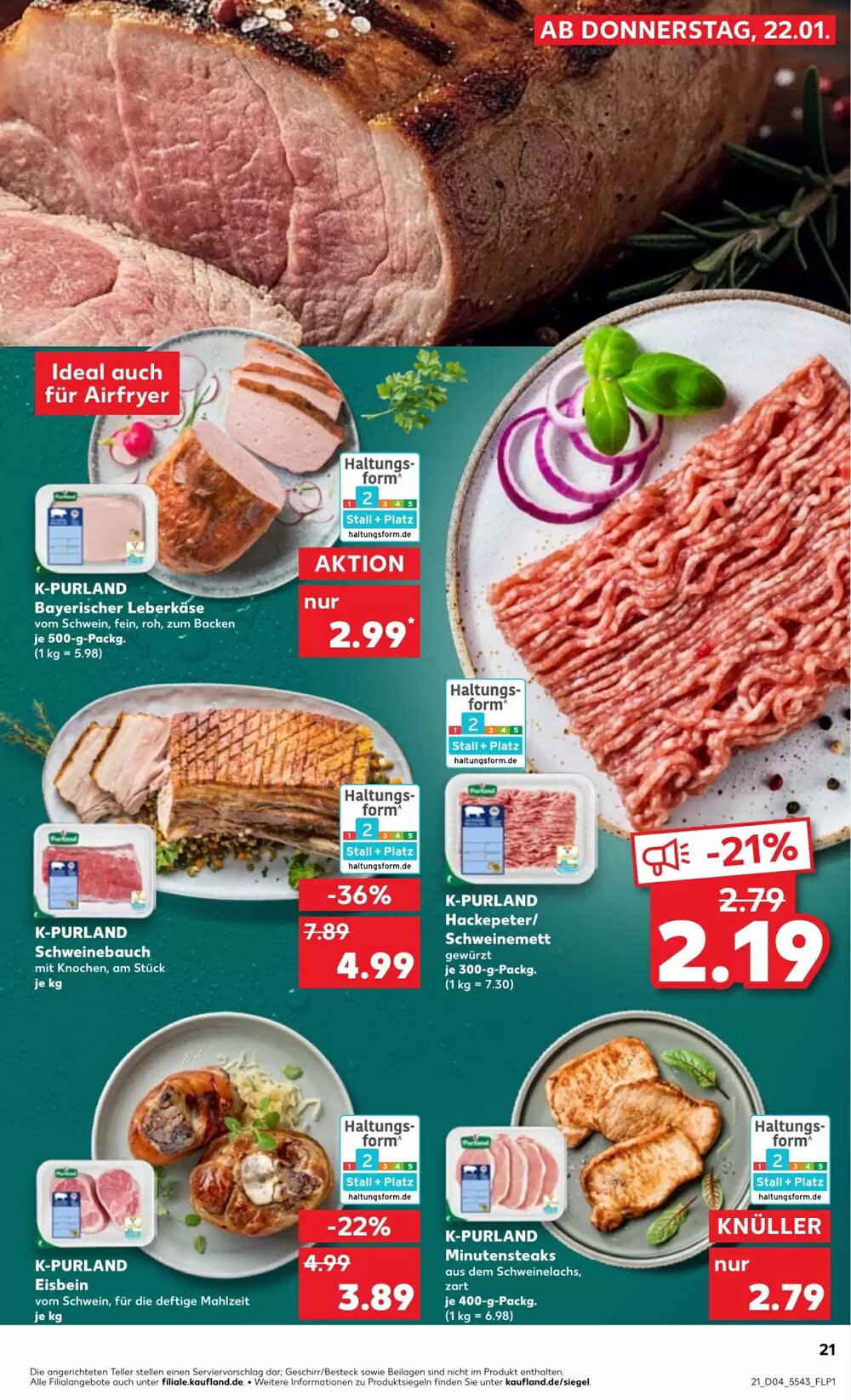 Kaufland Prospekt (ab 22.01.2026) zum Blättern - Seite 21