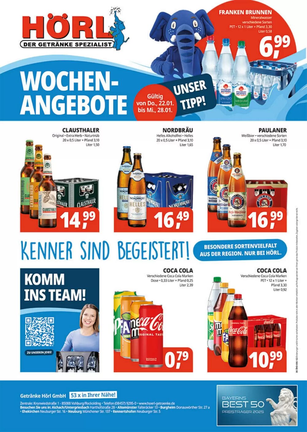 Hörl Getränke Prospekt (ab 22.01.2026) zum Blättern - Seite 1
