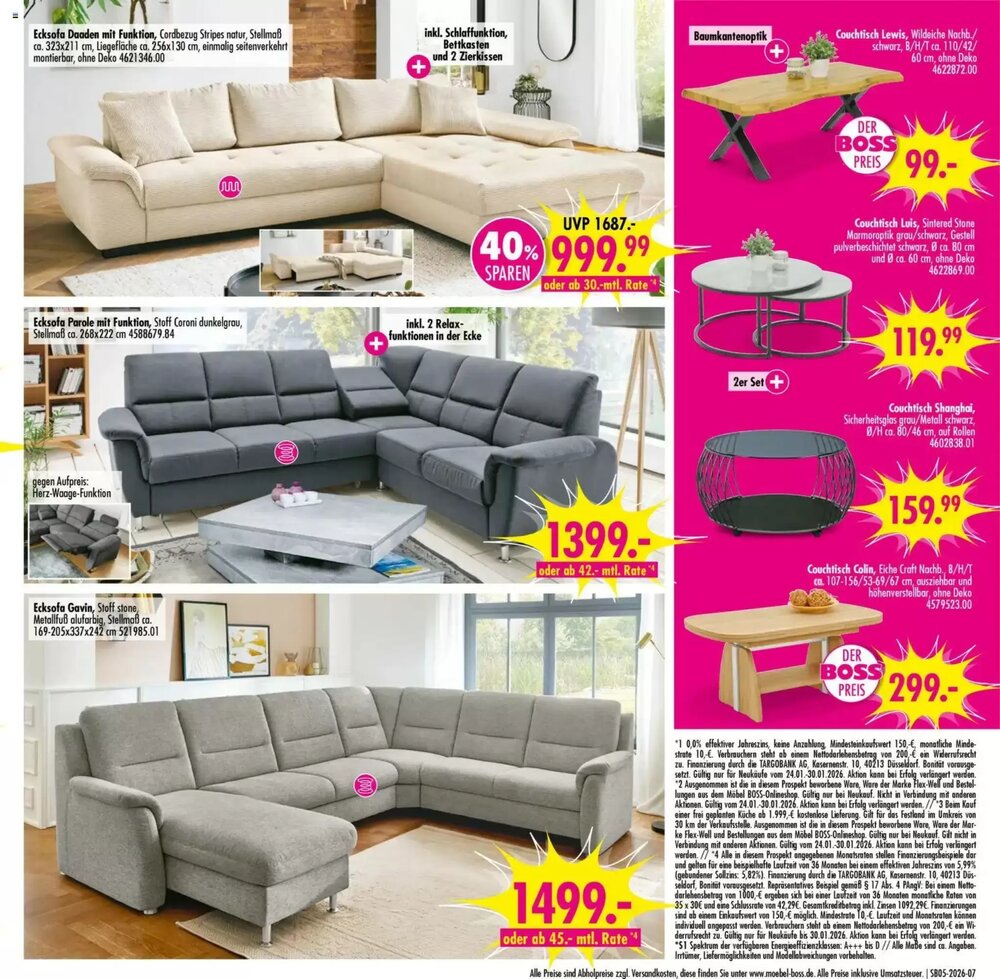 Möbel Boss Prospekt (ab 24.01.2026) zum Blättern - Seite 7