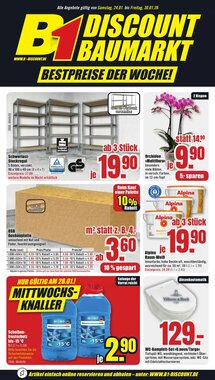 B1 Discount Baumarkt Prospekt (ab 24.01.2026) zum Blättern