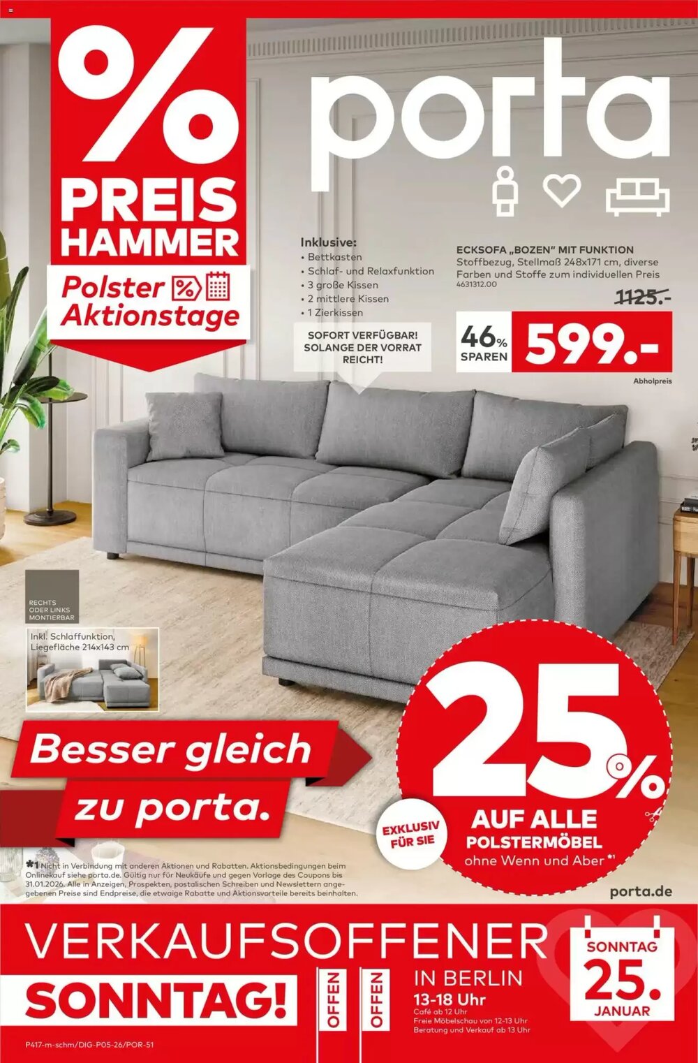 porta Prospekt (ab 25.01.2026) zum Blättern - Seite 1