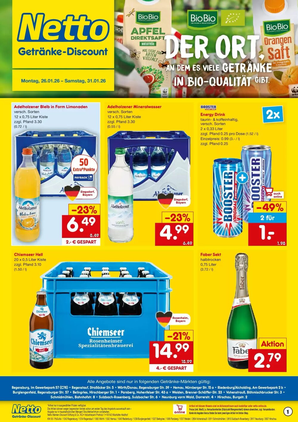 Netto Getränke Discount Prospekt (ab 25.01.2026) zum Blättern - Seite 1