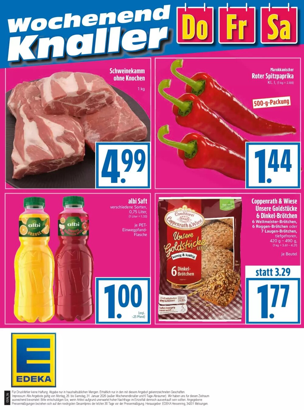 EDEKA Hahner Prospekt (ab 25.01.2026) zum Blättern - Seite 18