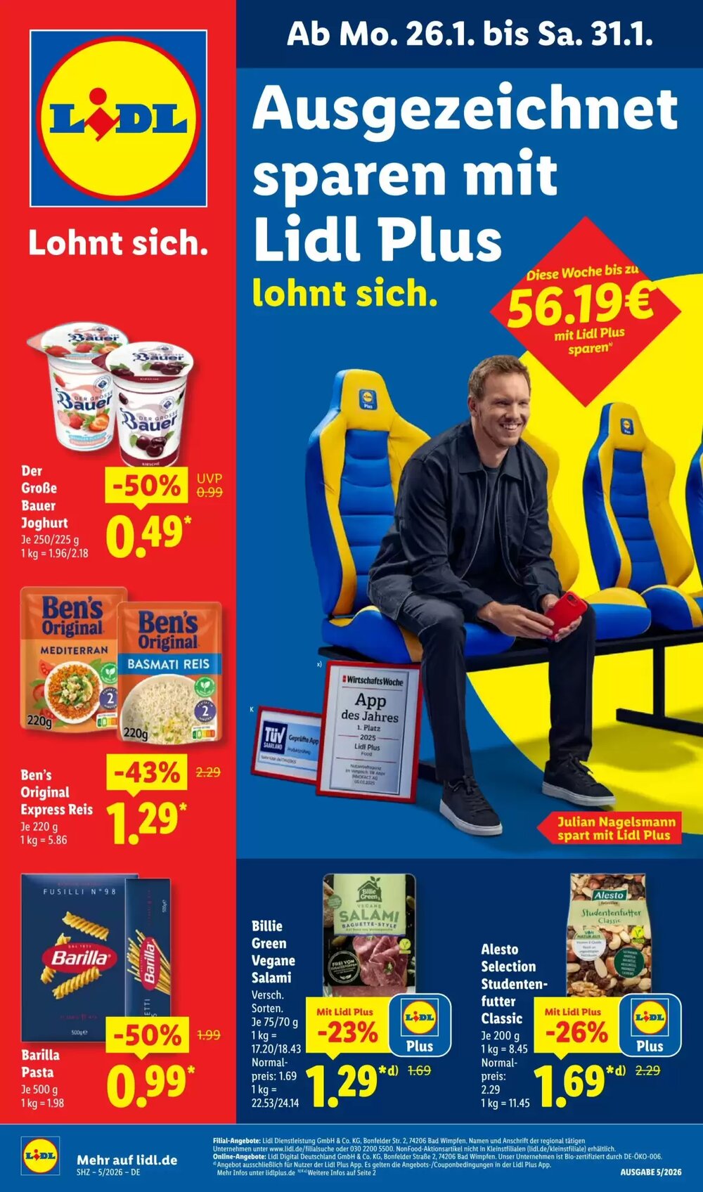 Lidl Prospekt (ab 26.01.2026) zum Blättern - Seite 1